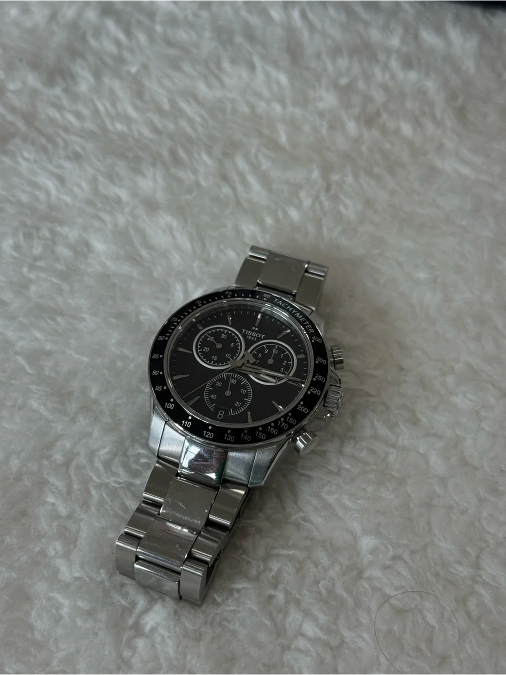 Tissot Black Dial Stainless Steel Chronograph Watch V8 Chrono Quart